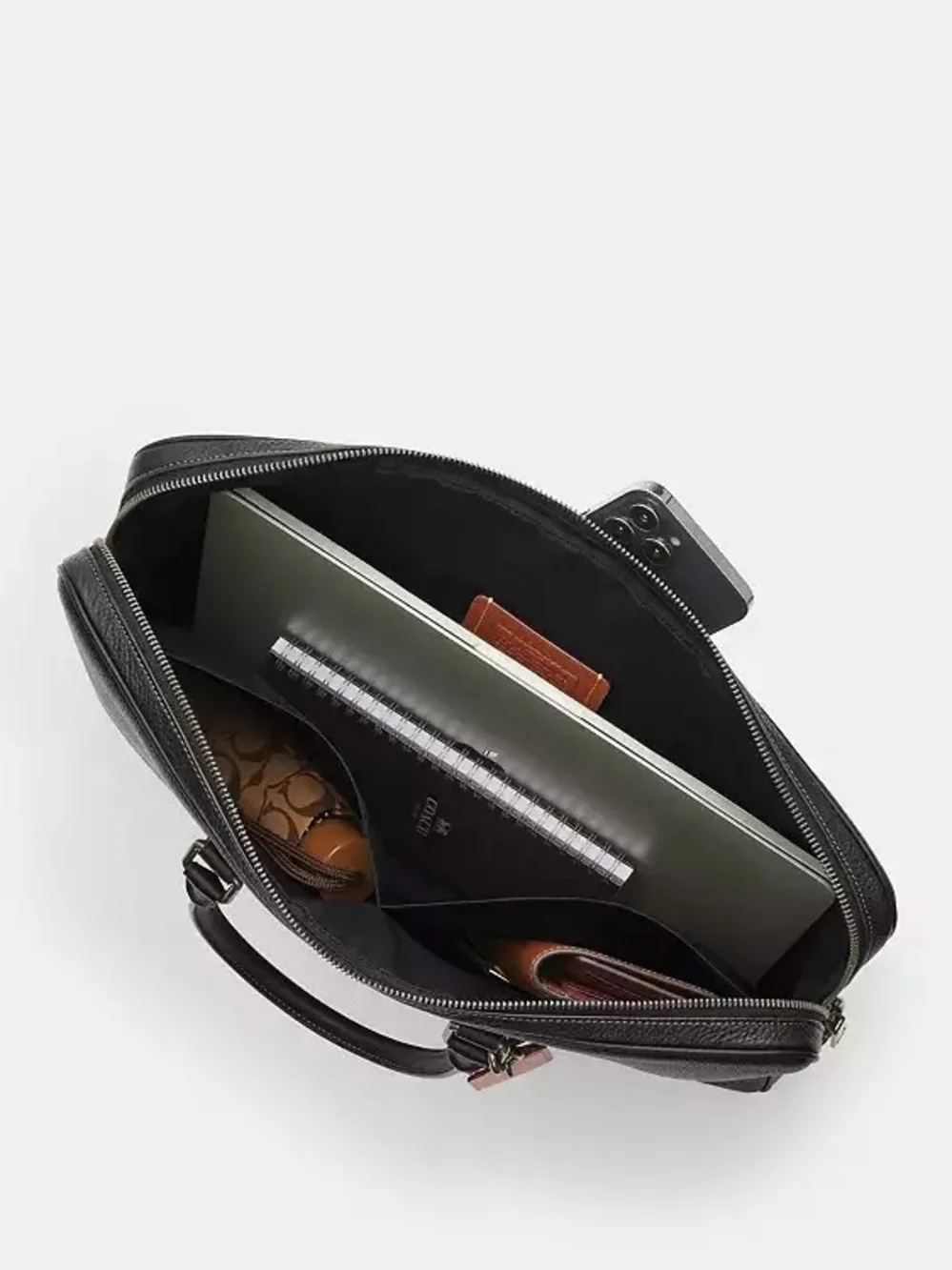 Coach structured leather
